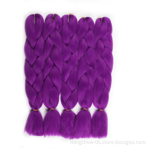 Pink Blue Grey colorful braiding hair Synthetic Crochet Jumbo Braid Hair Extension For Twist Jumbo Braiding Hair